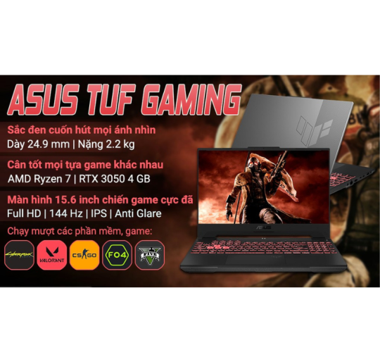 Asus TUF FA507 Ryzen 7 6800H/16G/512G/FHD 144Hz/RTX 3050 4GB